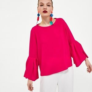 Zara bell sleeves top